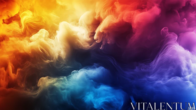 Multicolor volumetric nebula clouds with high-gradient spectral light