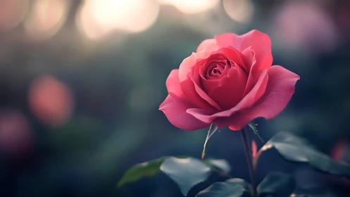 Crimson Rose in Diffused Botanical Light.