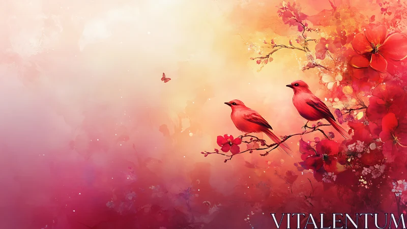 Cardinals in Bloom: Where Crimson Dreams Take Wing.