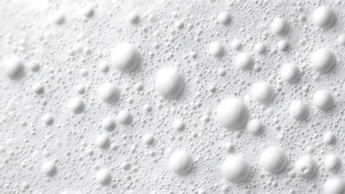 White foam bubbles form dense textured abstract surface