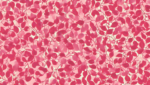 Dense overlapping pink foliage pattern on light background.