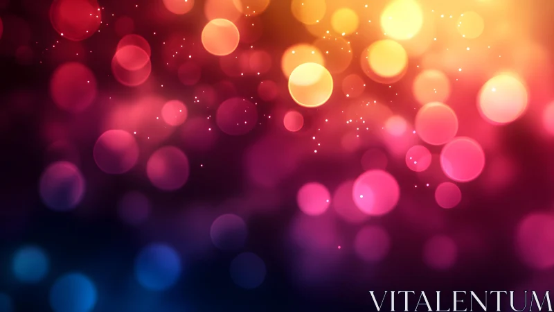 Colorful bokeh lights digital background with vibrant gradient effects.