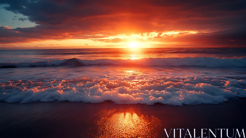 Gentle ocean sunset welcoming the day’s last golden light.