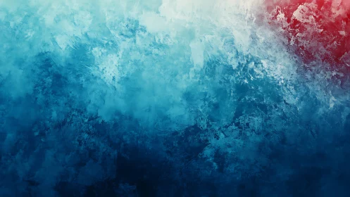 Textured blue gradient abstract with subtle red accent field.