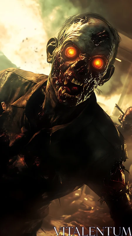 Molten-Eyed Corpse Lurching Through Ember-Streaked Ruin.