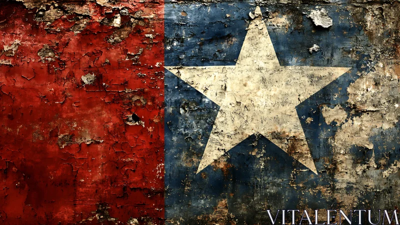 Weatherworn Lone Star wall where color refuses to fade.