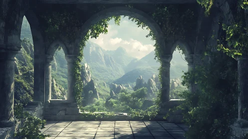 Emerald arches unveil a myth-forged valley of quiet wonders.