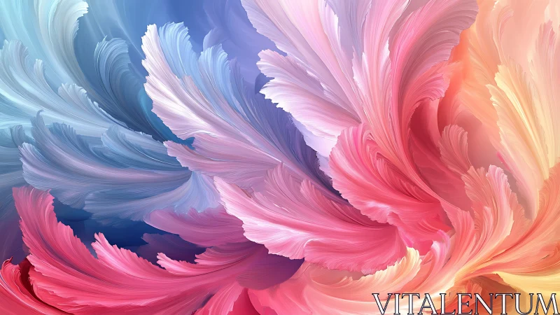 Soft swirling petals of color in a dreamy digital bloom.