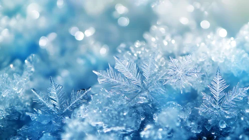 Macro optical study of crystalline snowflake lattice geometry.