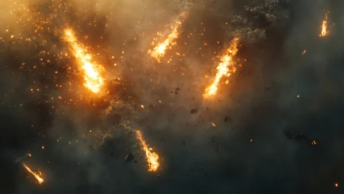 Cosmic Inferno: Three Blazing Pillars of Celestial Fire.