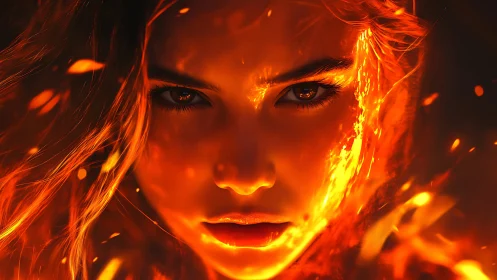 Incandescent Portrait with Thermal Energy Emissions.