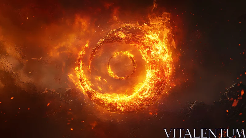 Concentric Inferno Vortex with Radiating Flame Dynamics