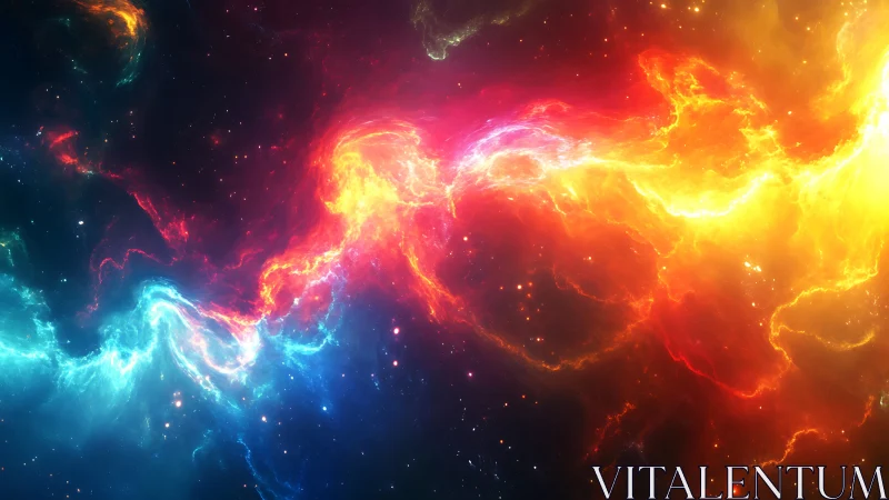 Contrasting nebula structures form a continuous luminous band