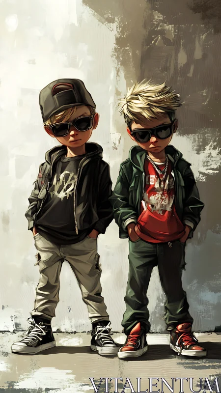 Cool Kids Command Sunglasses and Swagger in Urban Sanctuary