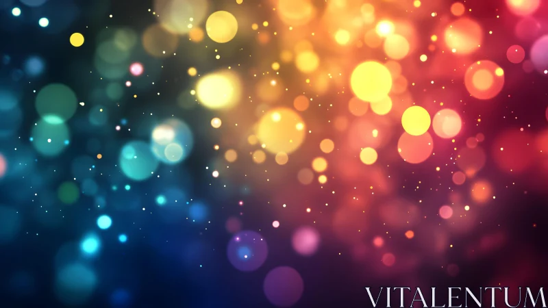 Vibrant bokeh light background in abstract colorful style.