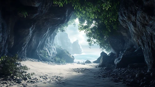 Hidden Cove: Where Stone Meets Sea and Sky.