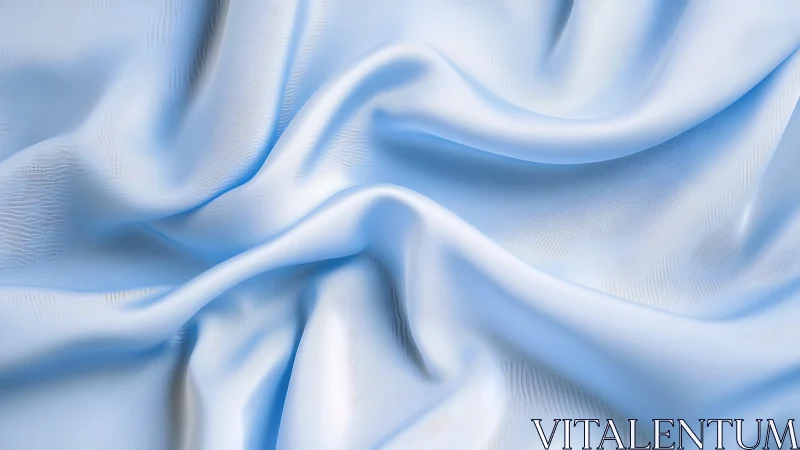 Soft sky blue fabric folds catching gentle morning light.