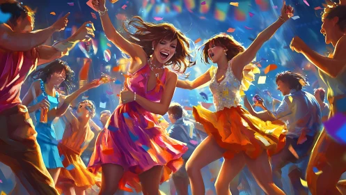 Chromatic kinetic dancefloor ensemble in digital motion study.