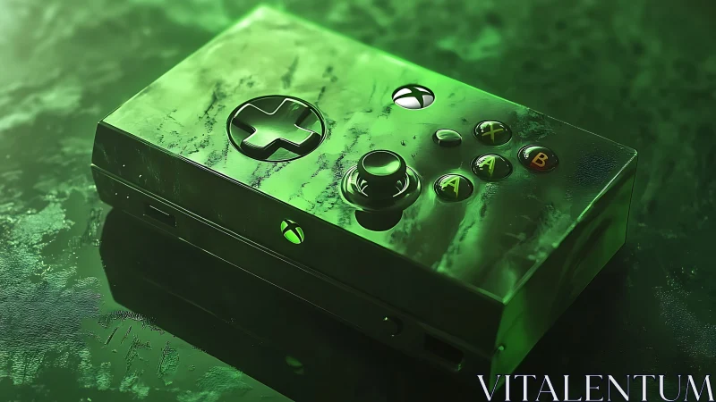 Custom Xbox Elite Controller with Green Luminous Surface Design