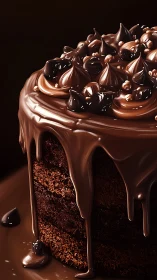 Decadent Chocolate Masterpiece Crowned with Whipped Glory.