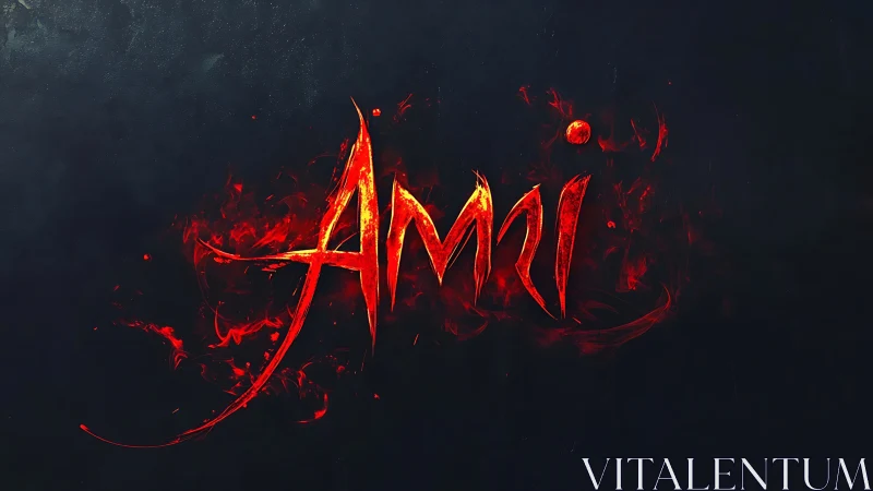 Fiery red "Ammi" lettering blazes on dark backdrop.