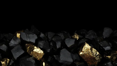 Midnight ore skyline with rogue golden embers gleaming.