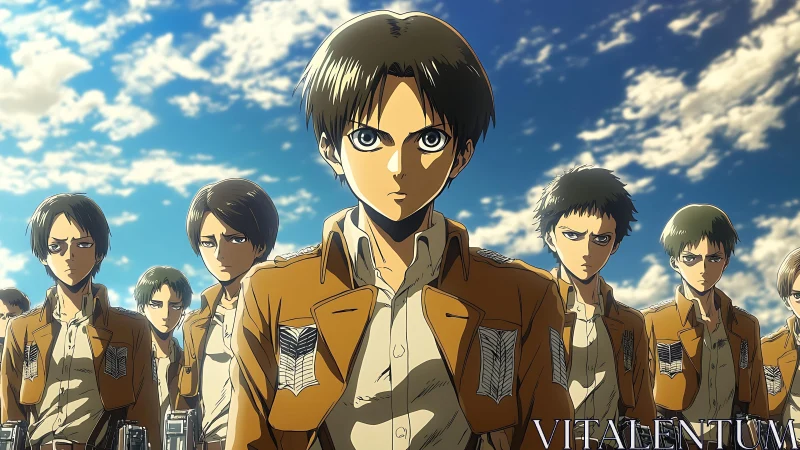 Parametric formation of anime cadets under dynamic skyfield.