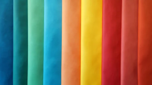 Vibrant vertical rainbow panels form bold color spectrum.