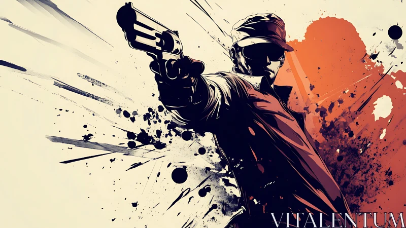 Bold vigilante steps forward in a splash of graphic energy