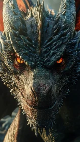 Fierce dragon gaze draws you into a molten golden stare