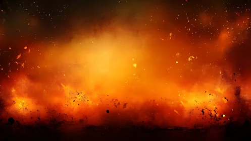 Explosive Energy Burst: Abstract Fire and Light Composition.