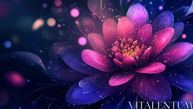 Spectral gradient lotus rendered as luminous digital bloom.