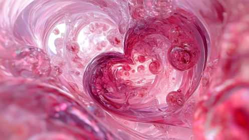 Pink Fluid Dynamics: Abstract Molecular Motion.