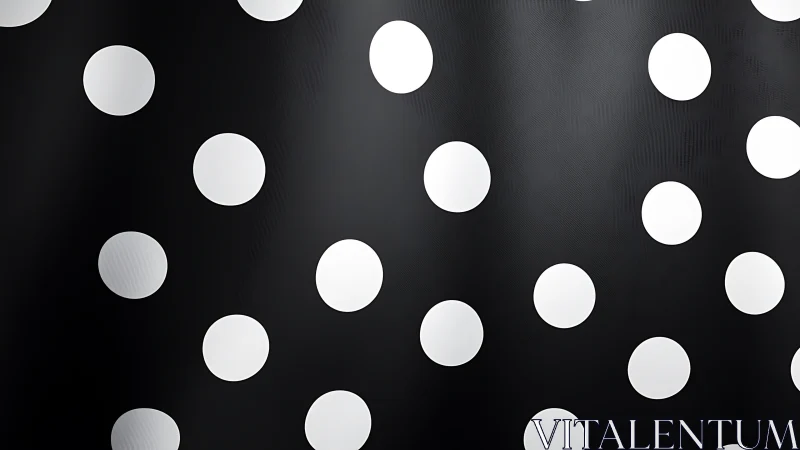 Black background with evenly spaced white polka dots.