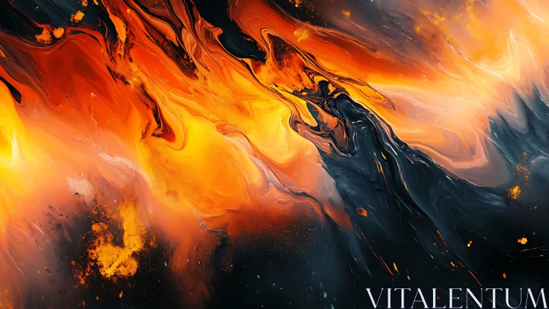 Fluid dynamics lava simulation displaying turbulent convection with chromatic stratification