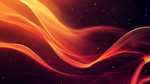 Glowing Energy Waves Dancing Through Cosmic Space.