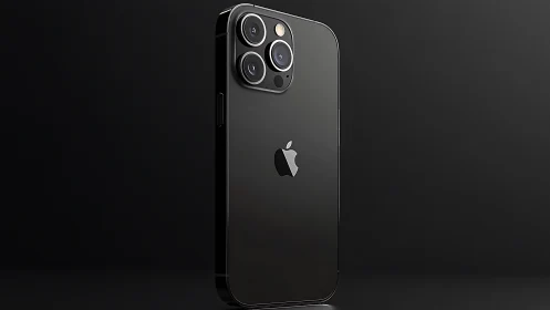 iPhone 13 Pro Max space black render with triple camera array