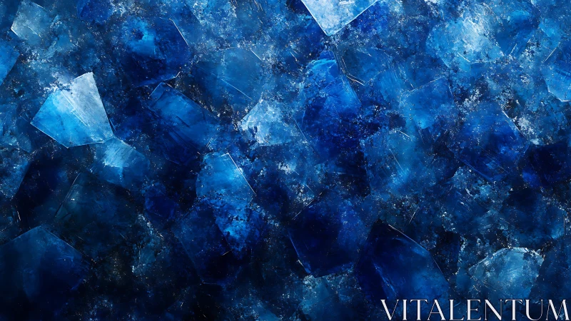 Crystalline sapphire macro field with faceted refractive planes.