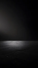 Nocturnal metallic seascape under single oblique key light.