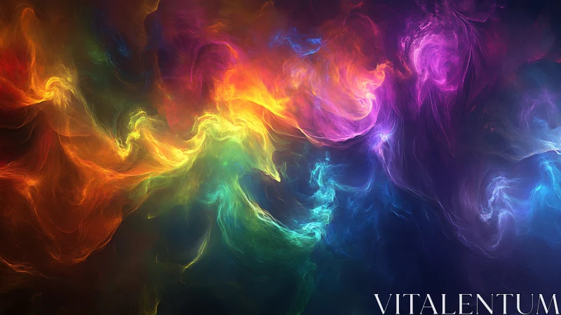 Nebula storm unveils radiant rainbow plasma currents