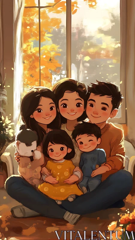 Autumn Cuddle Crew: Multigenerational Love by the Window.