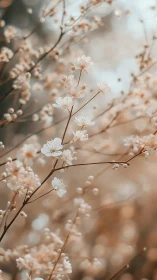 Delicate dried flowers with translucent petals in soft focus.