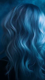 Moonlit cobalt waves drift through a velvet midnight hush.