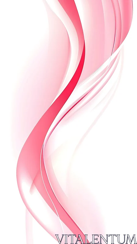 Gentle pink waves glide upward in a calm abstract dance