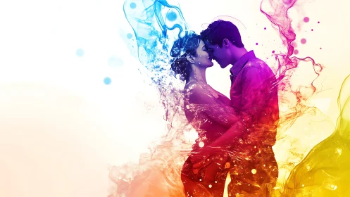 Two Hearts Bloom Together in Vibrant Colors.