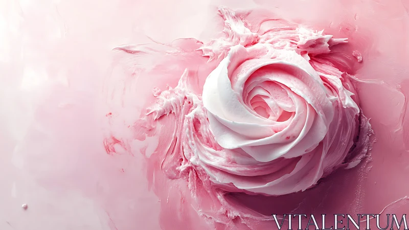 Dimensional Rose Form with Chromatic Layering and Textural Abstraction.