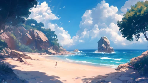 Solitary Wanderer Claims Hidden Cove Paradise