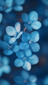 Delicate four-petaled flowers with translucent veination and selective depth focus.