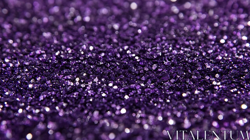 Violet glitter macro field captures luminous bokeh depth
