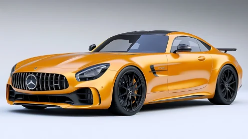 Golden sports coupe poised for an everyday dream drive.